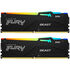 Kingston Fury Beast RGB EX DDR5-5200 RAM, CL36, EXPO - 32 GB Dual-Kit, black image number null