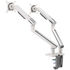 Alterzone Arm Duo USB Aluminium Monitorhalterung - weiß, 2x USB-Typ-A image number null