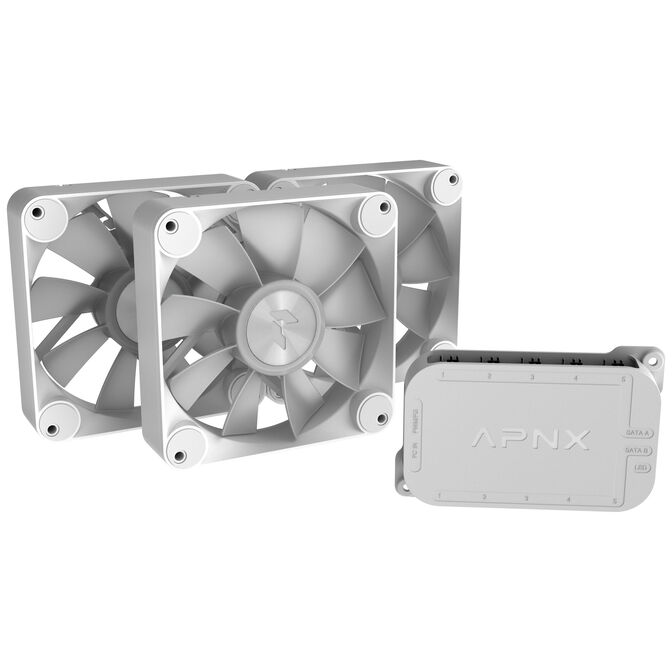 APNX FP1-R PWM-L&uuml;fter, Reverse Blade, PWM, ARGB - 3er-Pack, wei&szlig; image number 0
