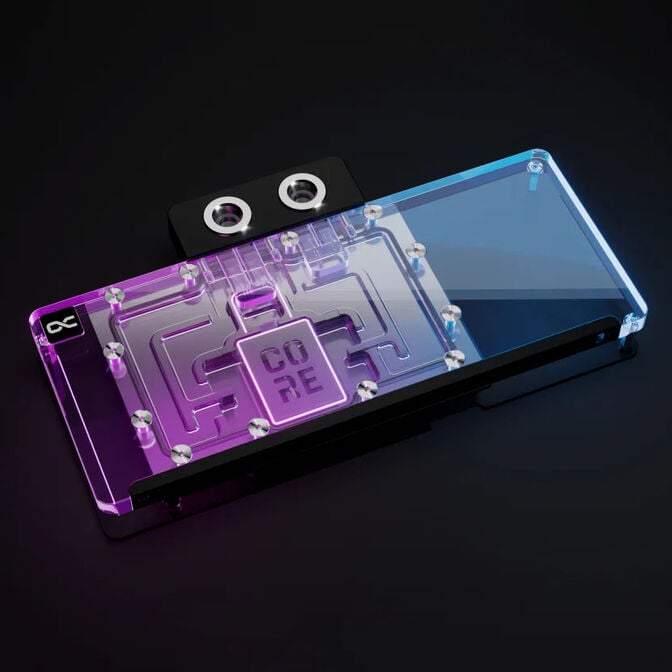 Alphacool Core RX 9070 Mercury GPU Water Block, ARGB, with Backplate - Acrylic image number 2