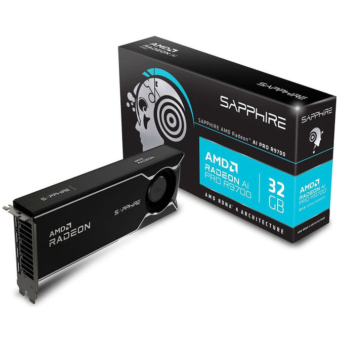 Sapphire Radeon AI Pro R9700 32GB Grafikkarte, 32768 MB GDDR6 image number 0