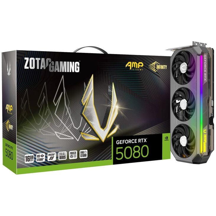 ZOTAC GAMING GeForce RTX 5080 AMP Extreme INFINITY, 16384 MB GDDR7 image number 0