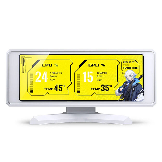 Jonsbo DS339 3,3" IPS secondary monitor for the desk - White image number 2