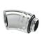 Barrow Dazzle Adapter 45 Grad G1/4 Zoll AG auf G1/4 Zoll IG - drehbar, silber