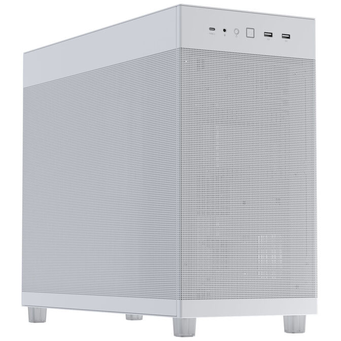 ASUS Prime AP303 PC Case, Mid Tower, ATX, Mesh Panel - White image number 1