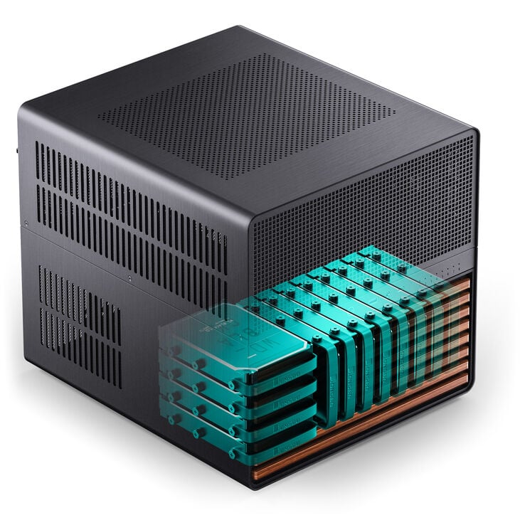 Jonsbo N5 NAS case, E-ATX - black image number 4