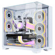 Lian Li UNI FAN SL Wireless LCD L&uuml;fter, ARGB, PWM - Reverse Blade, 120 mm, wei&szlig; image number null