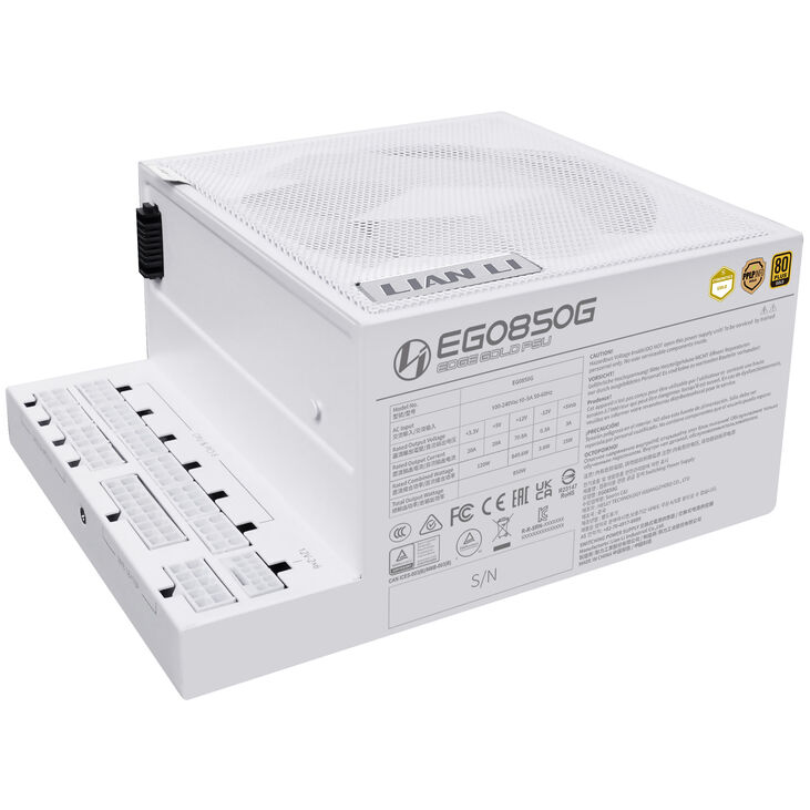 Lian Li EDGE GOLD 850 80 PLUS Gold Netzteil, PCIe 5.1, ATX 3.1 - 850 Watt, weiß image number 1