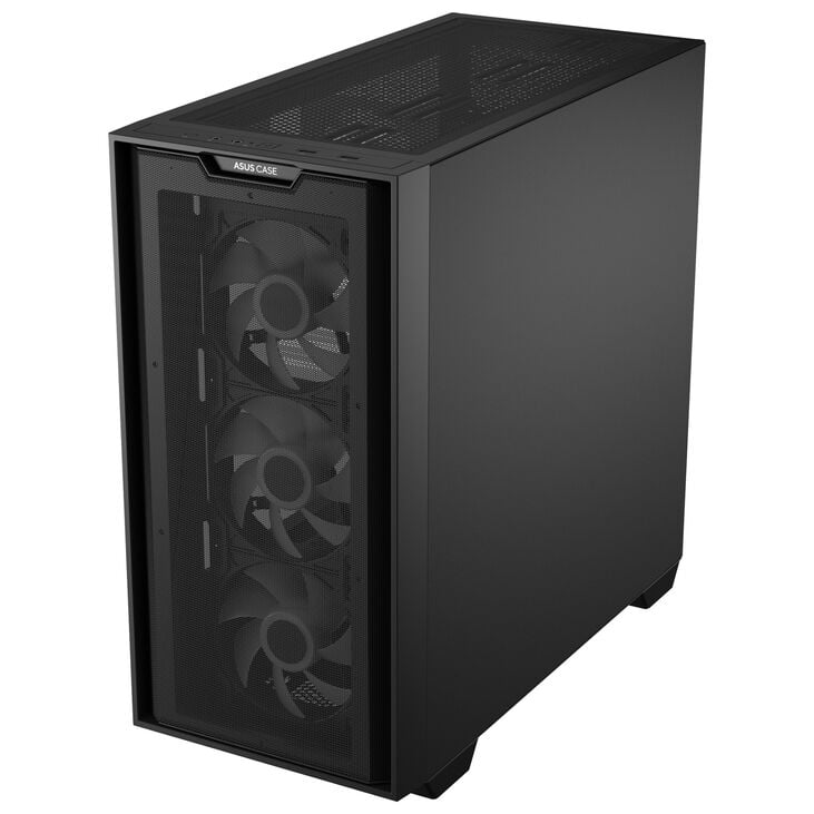 ASUS A21 PLUS ARGB Micro-ATX Gehäuse, Tempered Glass - schwarz image number 3
