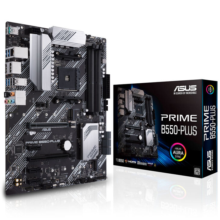 ASUS Prime B550-Plus Mainboard, Sockel AM4, AMD B550, ATX, DDR4 image number 0