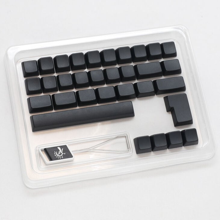 Ducky Blank Black PBT Set, MDA Profile - 133 Keycaps, ANSI US Layout, ANSI US Layout image number 4