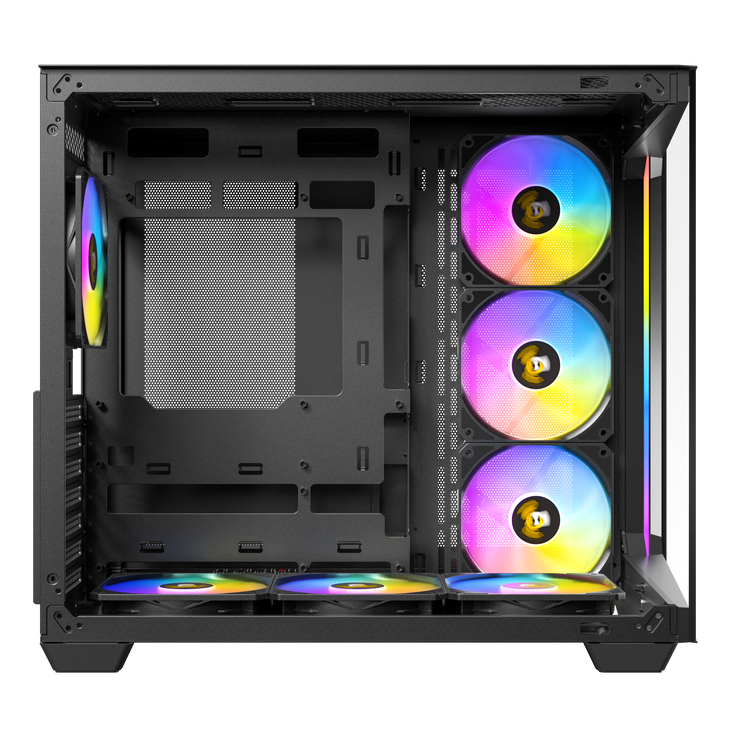 Antec C5 Computer Case, Mid-Tower, ATX, RGB, Tempered Glass - black image number 8