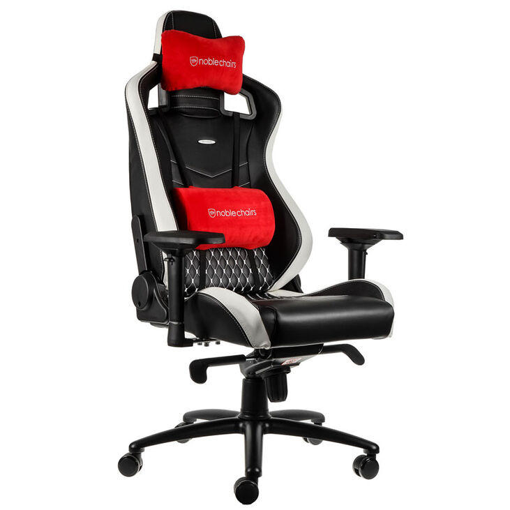 noblechairs EPIC Real Leather Gaming Chair - black/white/red image number 7