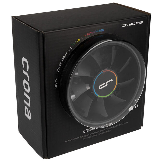 Cryorig Crona S PWM L&uuml;fter, ARGB, 3er Pack - 120mm, schwarz image number 8