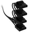 Corsair cables, Type 4, PATA power connectors, 450mm, 550mm, 650mm, 750mm, individually sleeved - black image number null
