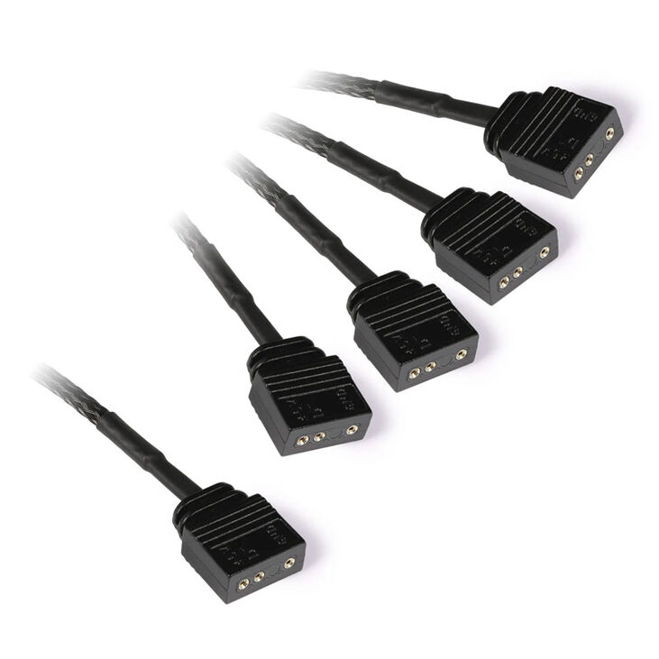 Alphacool Y-Splitter aRGB 3-Pin to 4x 3-Pin 15cm - black image number 1