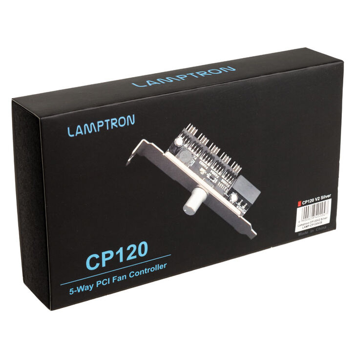 Lamptron CP120 V2 PCI-Blende Lüftersteuerung - silber image number 3