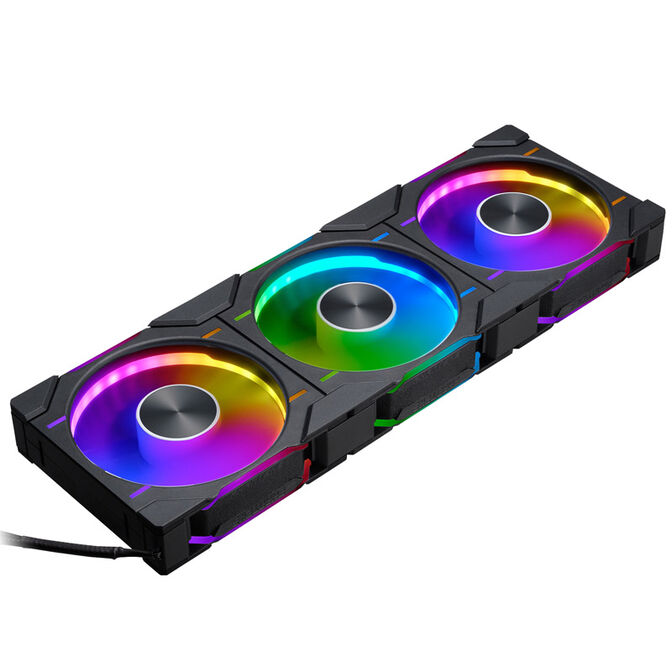 PHANTEKS D30 PWM Regular Airflow D-RGB L&uuml;fter, 3er Pack - 120mm, schwarz image number 0