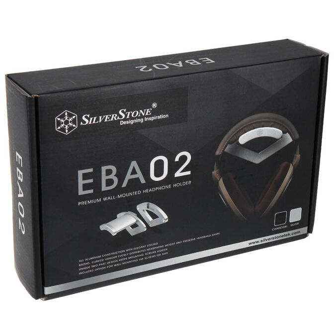 SilverStone SST-EBA02S Headset Holder - silver image number 5