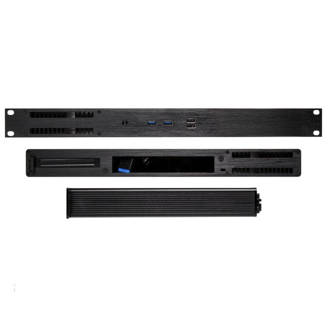 Akasa Galileo TU3 Thin-Mini-ITX 1U case, OEM - black image number 4