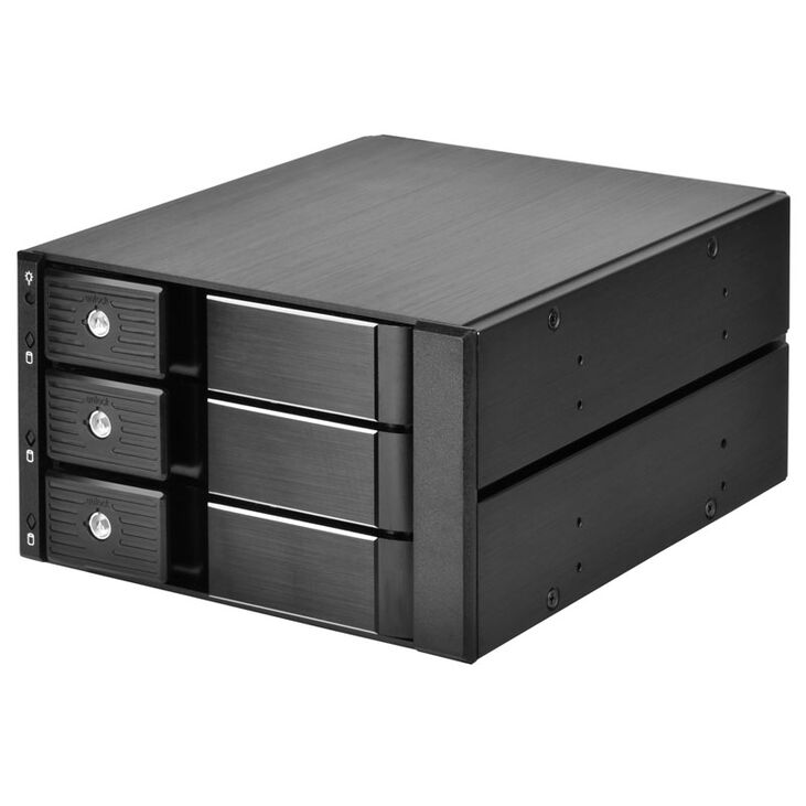 SilverStone SST-FS303-12G External 3.5-Inch Enclosure, 3-Bay - Black image number 0