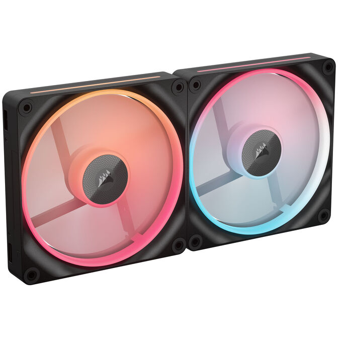 Corsair iCUE Link LX140-R RGB L&uuml;fter, PWM - 2er-Pack, 140mm, schwarz image number 2