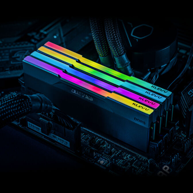 KLEVV CRAS V RGB DDR5-7200 RAM, CL34, XMP 3.0 & EXPO - 32 GB Dual-Kit, schwarz image number 12