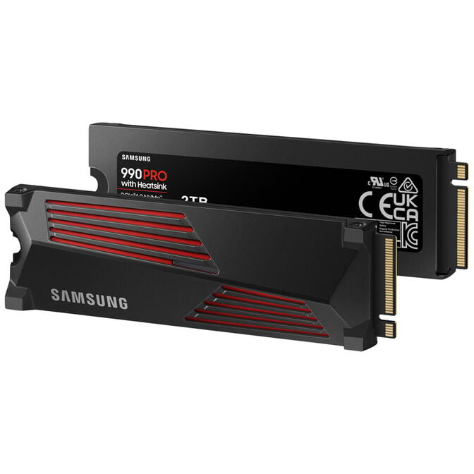 Samsung 990 PRO Series NVMe SSD, PCIe 4.0 M.2 Type 2280, with heatsink - 2 TB image number 1