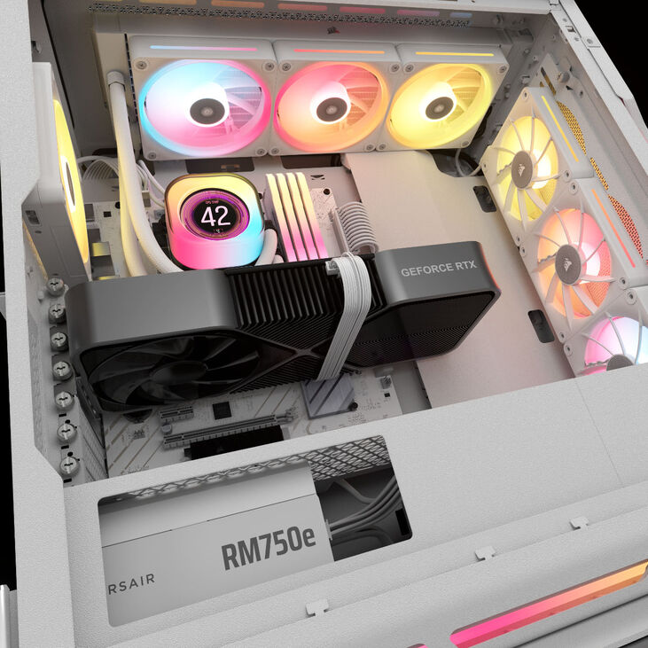 Corsair RMe Series RM750e 80 PLUS Gold Power Supply, modular, ATX 3.1, PCIe 5.1 - 750 Watts, white image number 11