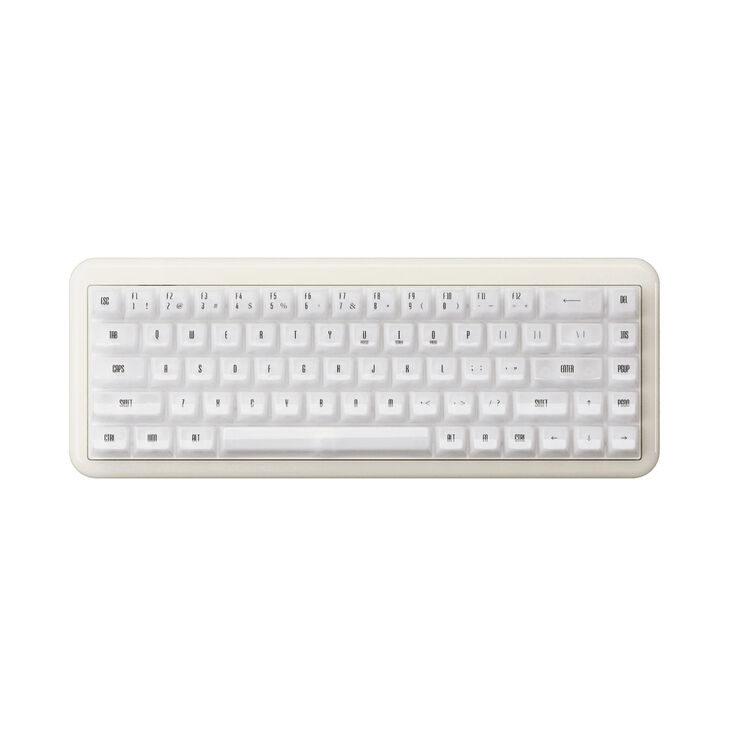 Akko YU01 White Jade Gaming Keyboard, RGB - 65%, V3 Piano Pro Switches, ANSI (US) image number 1