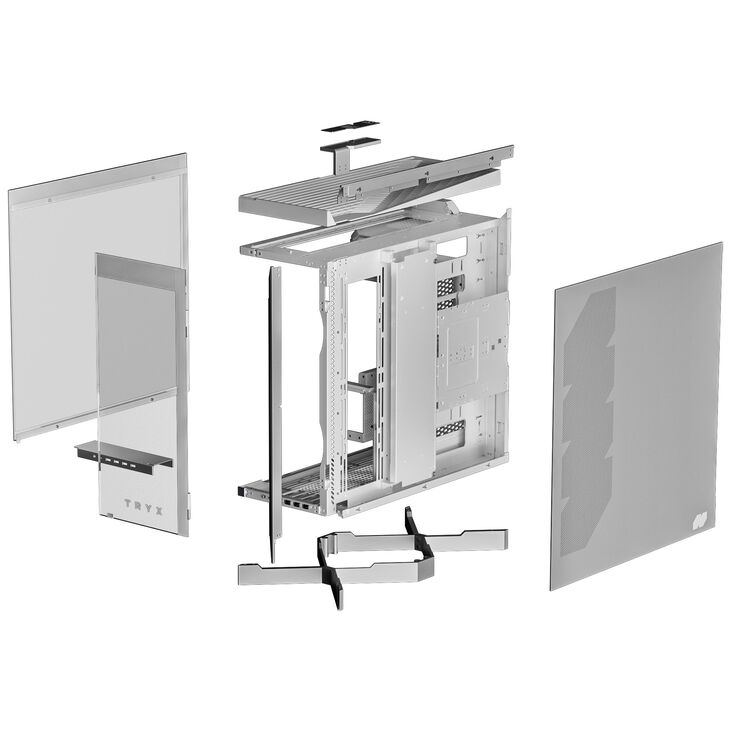 TRYX LUCA L70 PC Case, Mid-Tower, E-ATX, Tempered Glass – White image number 13