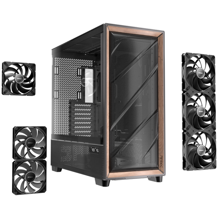 Antec Flux Pro PC case, full tower, E-ATX, tempered glass – black image number 21