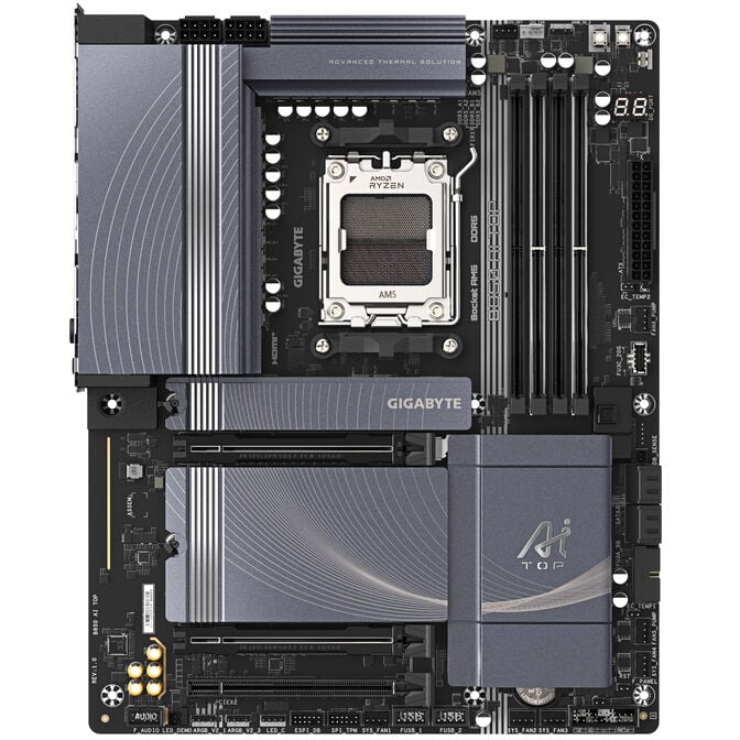 GIGABYTE B850 AI TOP Mainboard, Sockel AM5, AMD B850, ATX, DDR5 image number 2