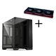 Lian Li O11 Vision Midi-Tower, Tempered Glass + TL LCD Lüfter, 3er-Pack inkl. Controller - 120mm, schwarz