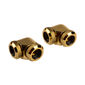Corsair Hydro X Series XF Hardline Adapter 90 Degree 12mm OD to 12mm OD Hardtube - 2 Pack, gold