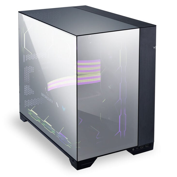 Lian Li O11 Vision Chrome Gehäuse, Midi-Tower, E-ATX, Tempered Glass, verspiegelt - schwarz image number 2