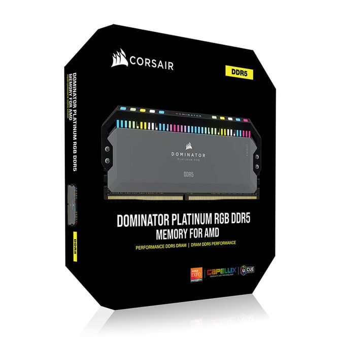 Corsair Dominator Platinum RGB DDR5-6000 RAM, CL30, EXPO - 64 GB Dual-Kit, grau image number 8