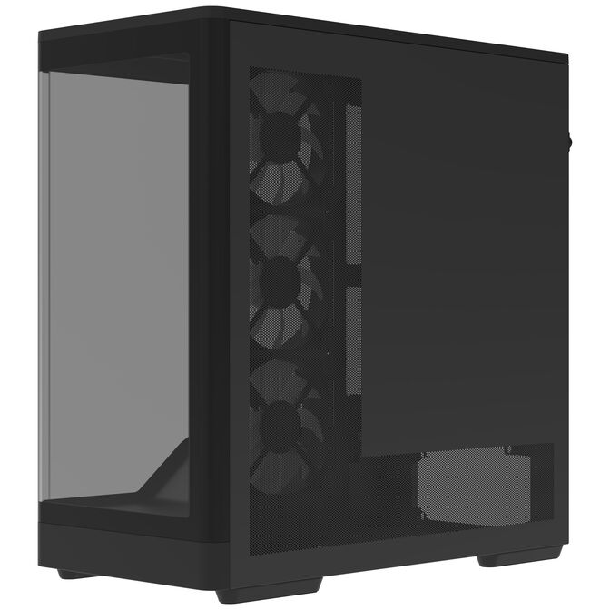 Aerocool P500A PC-Geh&auml;use, Midi-Tower, ATX, Tempered Glass, RGB - schwarz image number 6