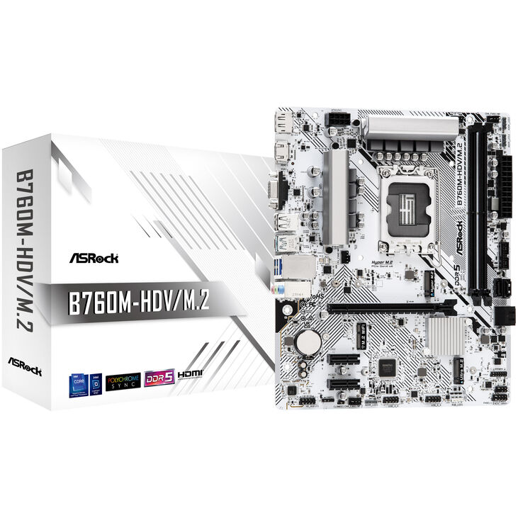ASRock B760M-HDV/M.2, Intel B760 Mainboard - Sockel 1700, DDR5 image number 0