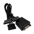 Silverstone CP06-L, Y-cable for SATA power connectors, 1 to 3 - black image number null