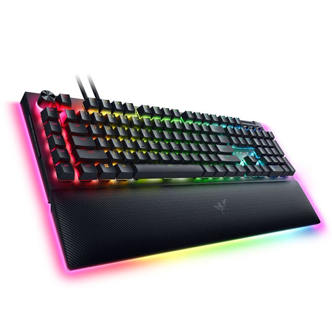 Razer BlackWidow V4 Pro Gaming Tastatur, Green Switch, USB, DE Layout image number 2