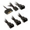 Kolink 1-4 PWM L&uuml;fter Splitterkabel - 35 cm, geflochten, schwarz