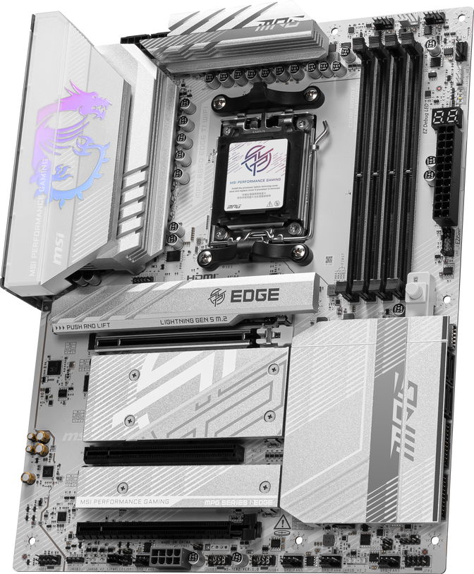 MSI MPG B850 Edge TI WiFi Mainboard, Sockel AM5, AMD B850, ATX, DDR5 image number 3