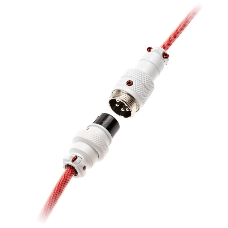Ducky Premicord Apple Red Spiral Cable, USB Type C to Type A - 1.8m image number 1