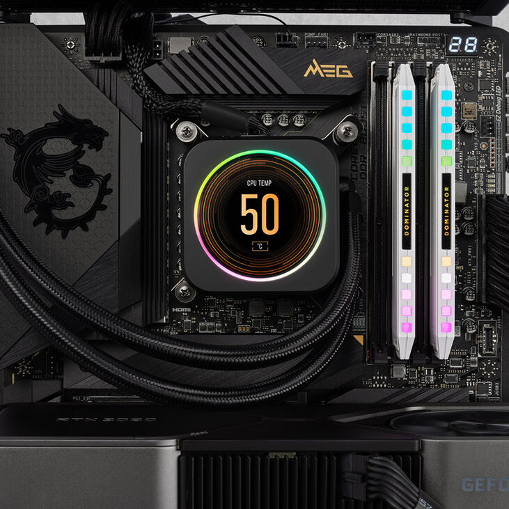 Corsair Dominator Platinum RGB, DDR5-5600, Intel XMP 3.0, CL40 - 64 GB Dual-Kit, white image number 5
