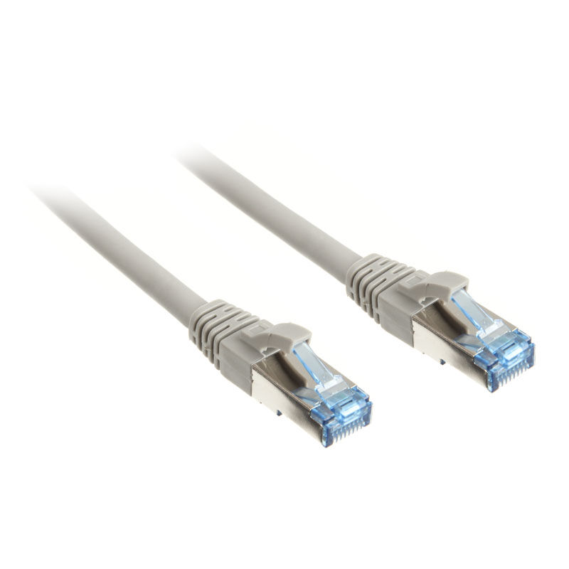 InLine Patchkabel Cat.6A, S/FTP (PiMf), 500MHz, grau - 1m