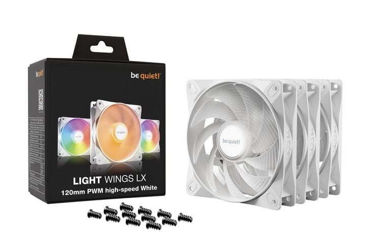 be quiet! Light Wings LX ARGB PWM High Speed Lüfter, Triple Pack - 120mm, weiß image number 4