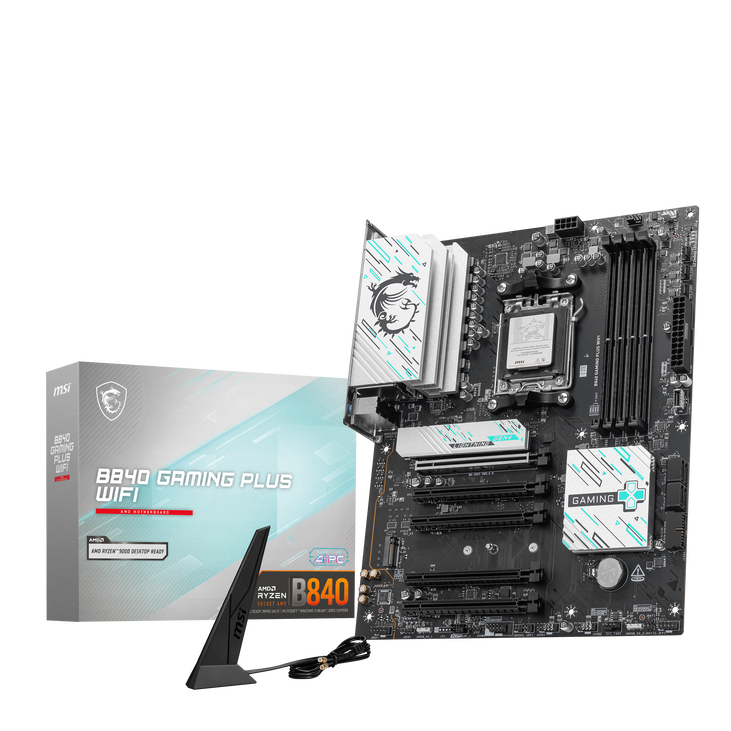 MSI B840 Gaming Plus WiFi Motherboard, socket AM5, AMD B840, ATX, DDR5 image number 0