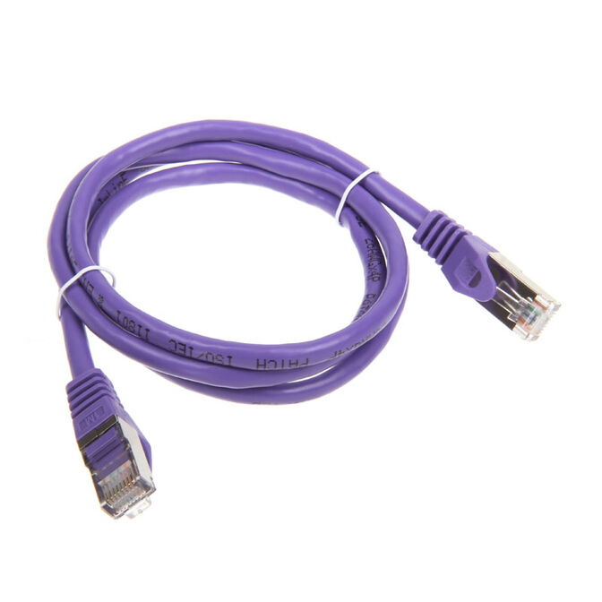 InLine Patch Cable Cat.6, S/FTP (PiMf), 250MHz, violet - 1m image number 1
