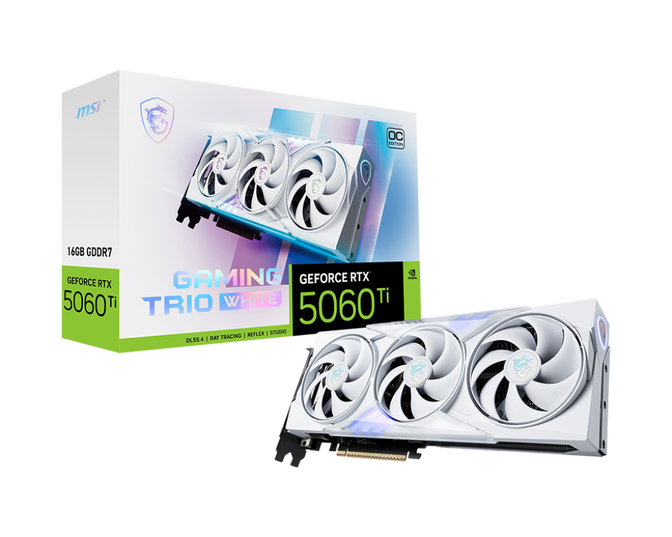 MSI GeForce RTX 5060 Ti Gaming Trio OC White, 16384 MB GDDR7 image number 0